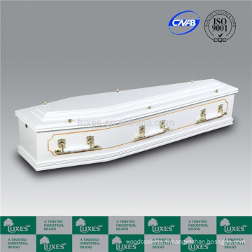 Cercueils de cercueil en carton australien de LUXES avec cercueils de couleur blanche
